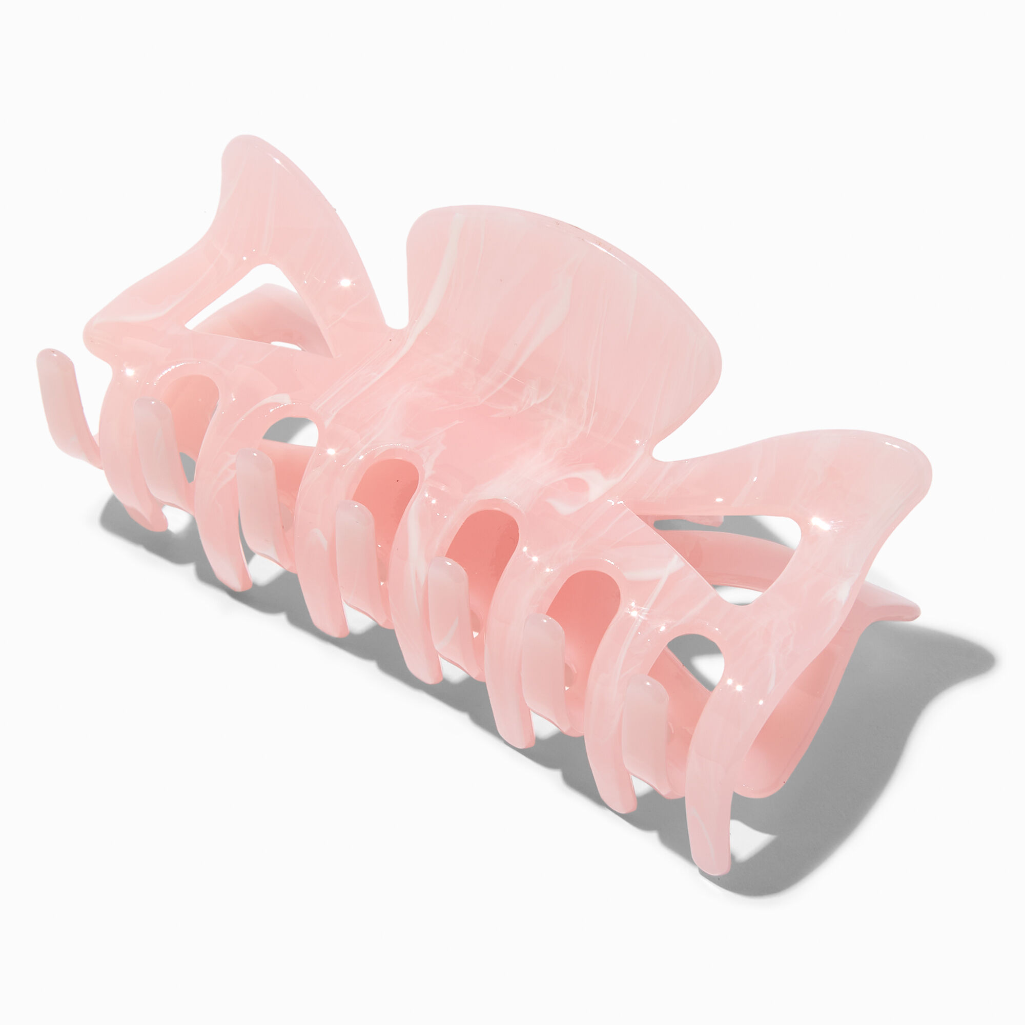View Claires Marble Large Hair Claw Pink information