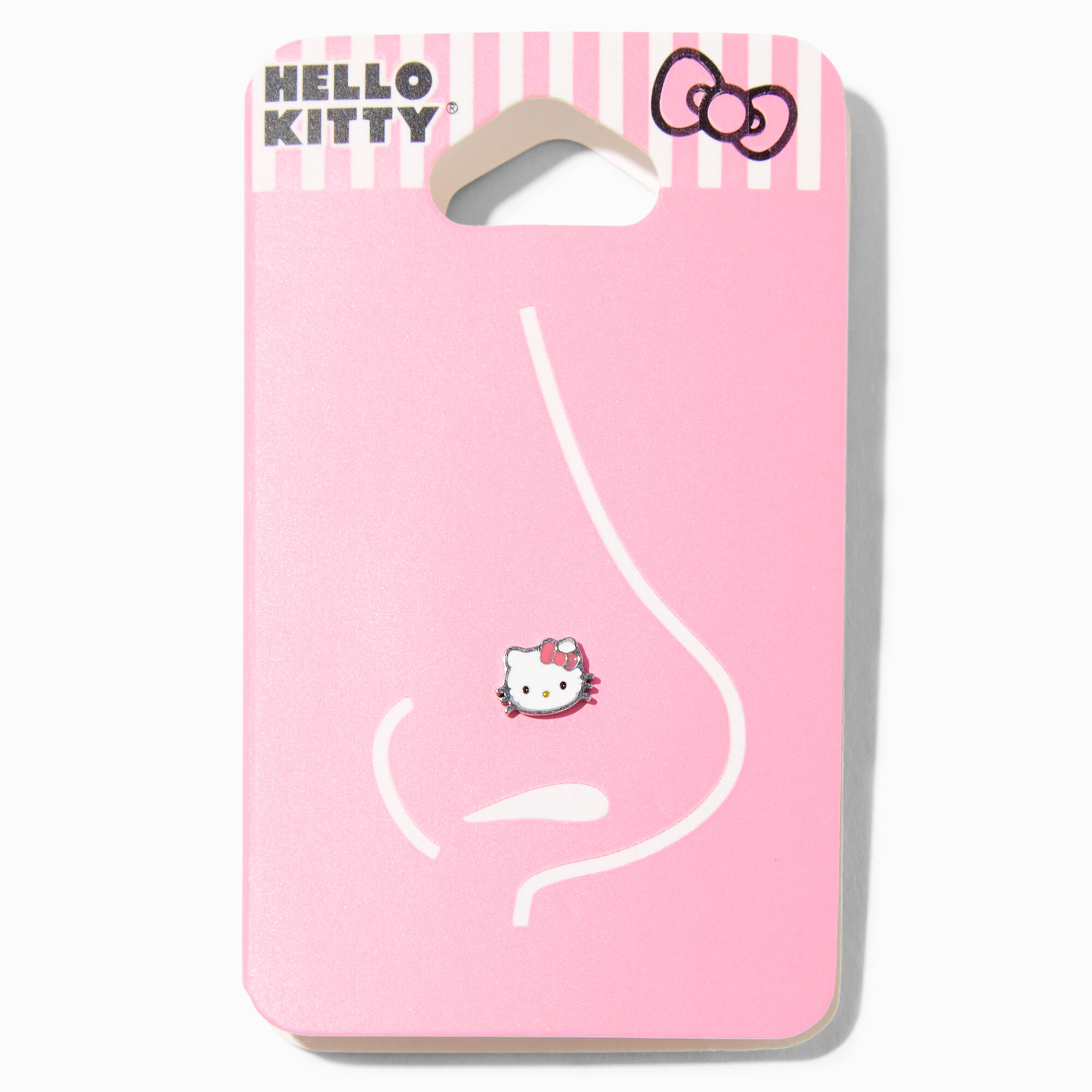 View Claires Hello Kitty Enamel Face 20G Nose Stud Pink information