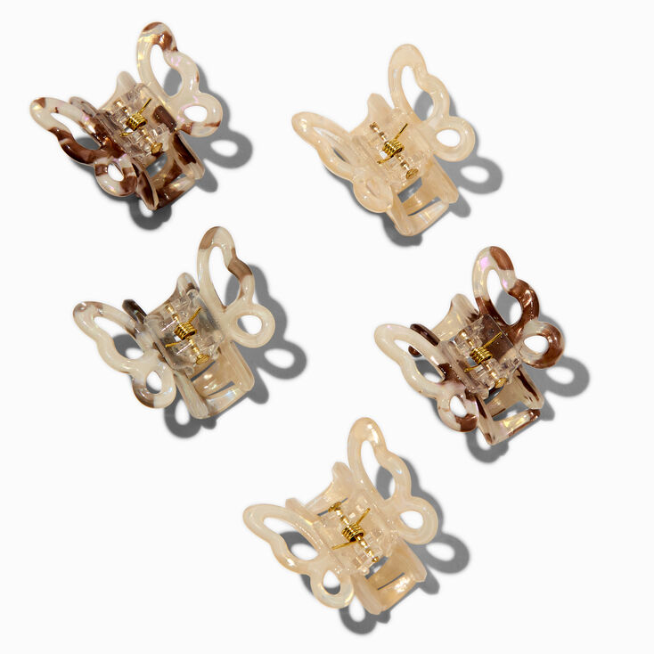 Tortoiseshell Butterfly Hair Claws - 5 Pack,