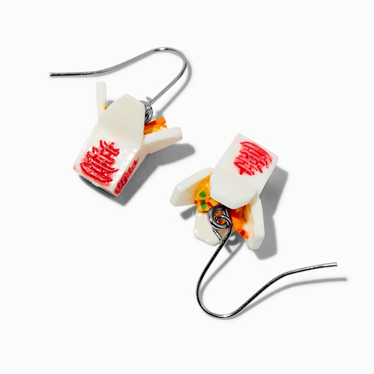 Chinese Take-Out Box 0.5" Drop Earrings