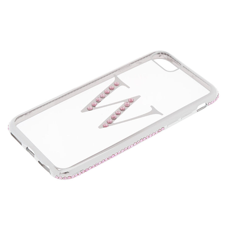 Pink Stone W Initial Phone Case - Fits iPhone 6/7/8/SE,