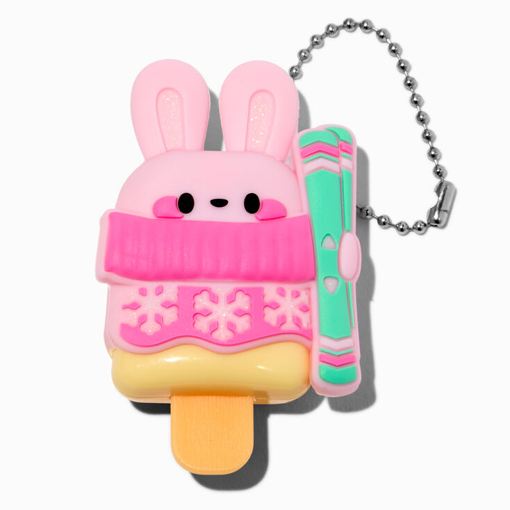 Pucker Pops&reg; Pink Snow Bunny Lip Gloss Ornament,