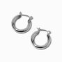 Silver 20MM Tube Hoop Earrings,