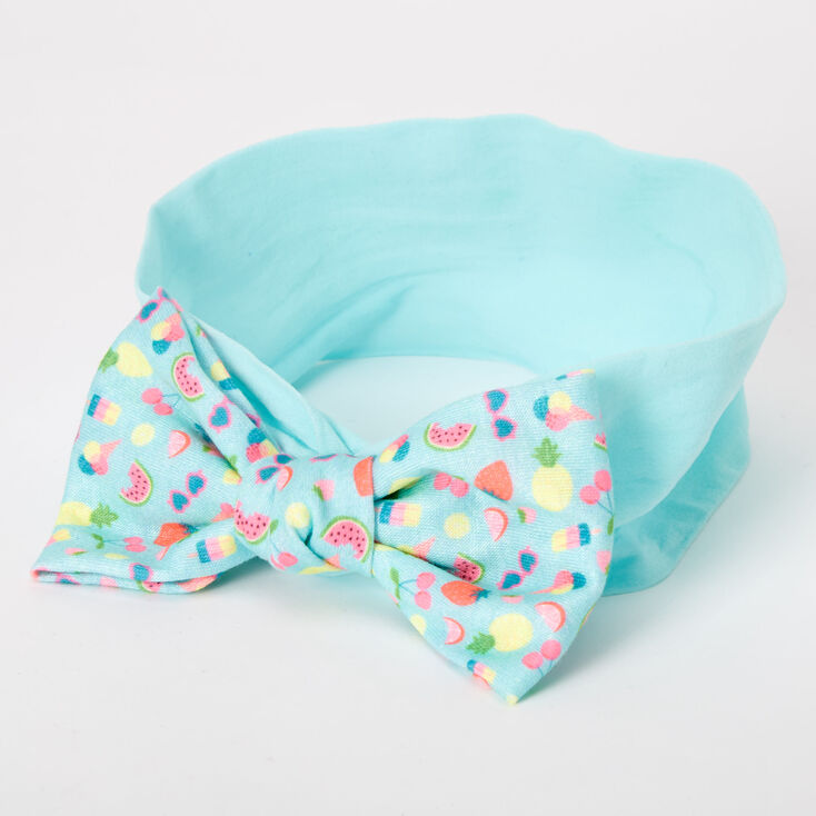 Claire&#39;s Club Knotted Bow Summer Fun Headwrap - Mint,