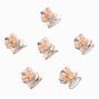 Rose Gold Pearl &amp; Rhinestone Cluster Hair Spinners - 6 Pack,