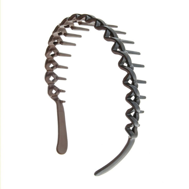 Headband &agrave; dents marron,