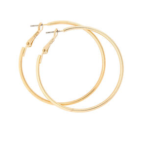Gold-tone 50mm Hoop Earrings,