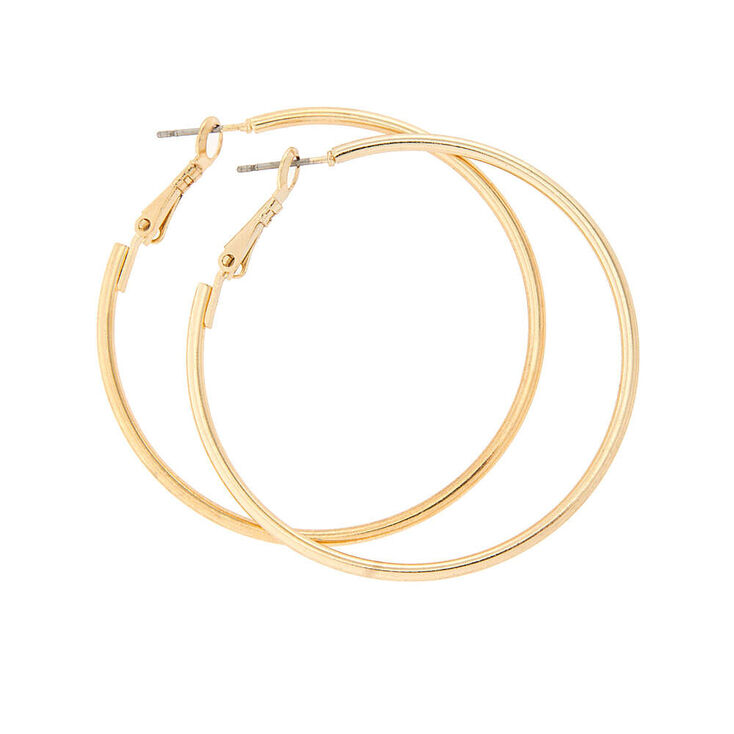 Gold-tone 50mm Hoop Earrings,