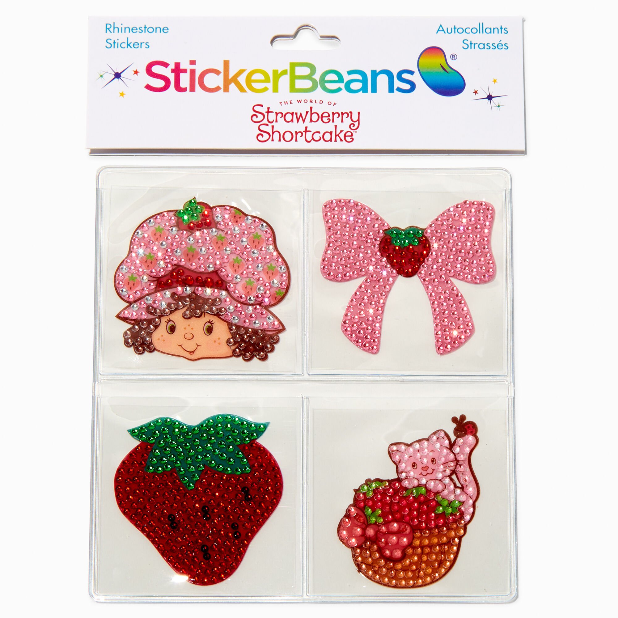 StickerBeans® x Strawberry Shortcake™ Rhinestone Sticker Set - 4 Pack,