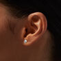 C LUXE by Claire&#39;s Gold-tone Titanium Cubic Zirconia Round Stud Earrings,