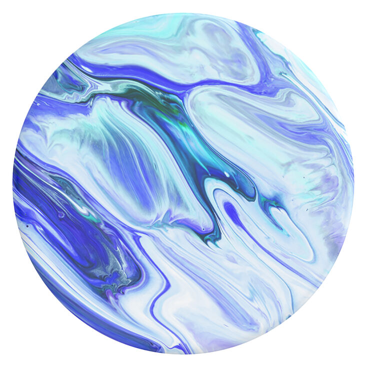 PopGrip PopSockets interchangeable - Bleu effet marbr&eacute;,