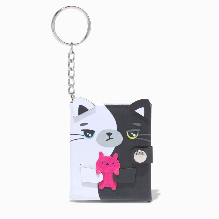 Moody Cat Mini Diary Keychain,