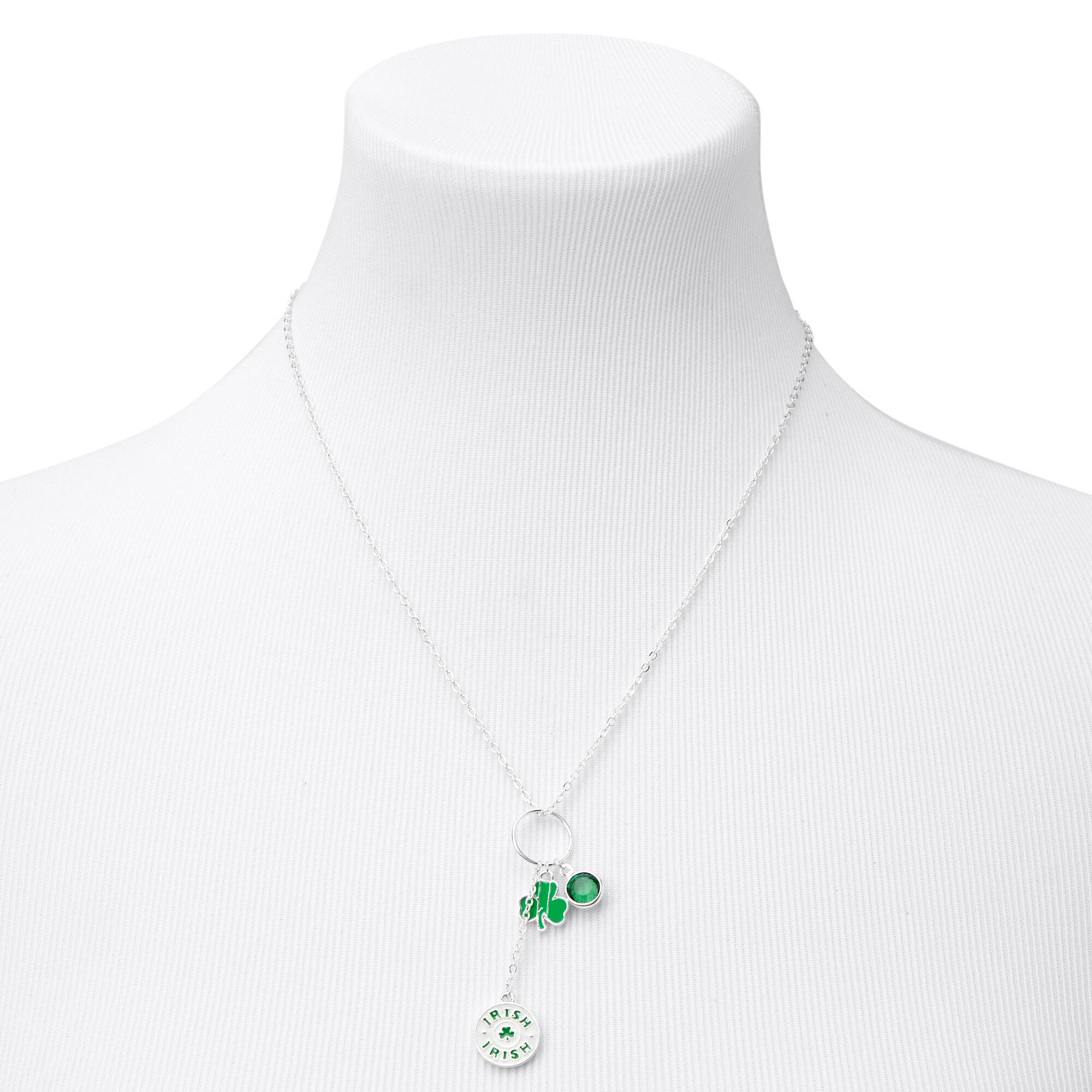 St. Patrick's Day Drop Pendant Chain Necklace - Green,