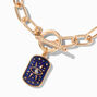 Gold-tone Mood Evil Eye Toggle Chain Bracelet ,