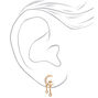 Gold-tone 1&quot; Celestial Drop Earrings,