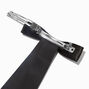 Black Satin Long Tailed Hair Bow Clips - 2 Pack,