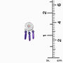Purple Dreamcatcher Silver Stud Earrings,