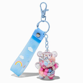 Happy Bear Water-Filled Wristlet Keychain,