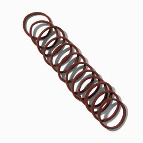 Brown Rolled Hair Ties - 12 Pack,