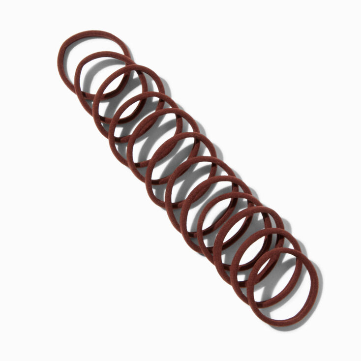 Brown Rolled Hair Ties - 12 Pack,