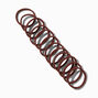 Brown Rolled Hair Ties - 12 Pack,