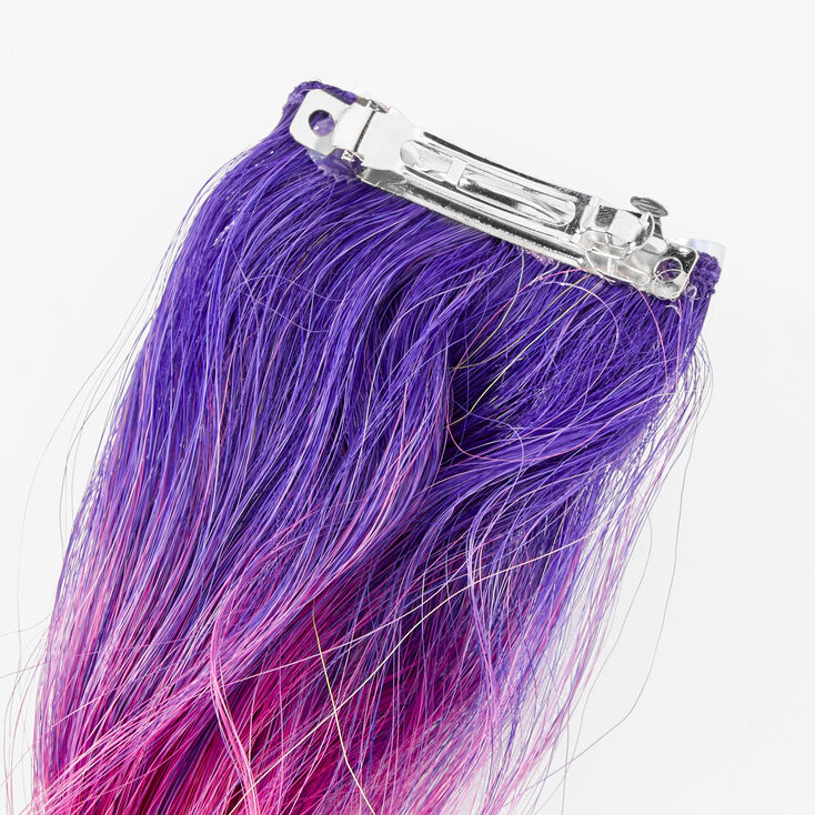 Claire&#39;s Club Rainbow Ombre Faux Hair Clip,