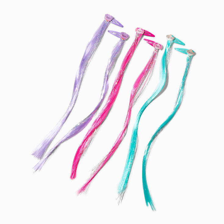 Claire&#39;s Club Puppies Faux Hair Snap Hair Clips - 6 Pack,