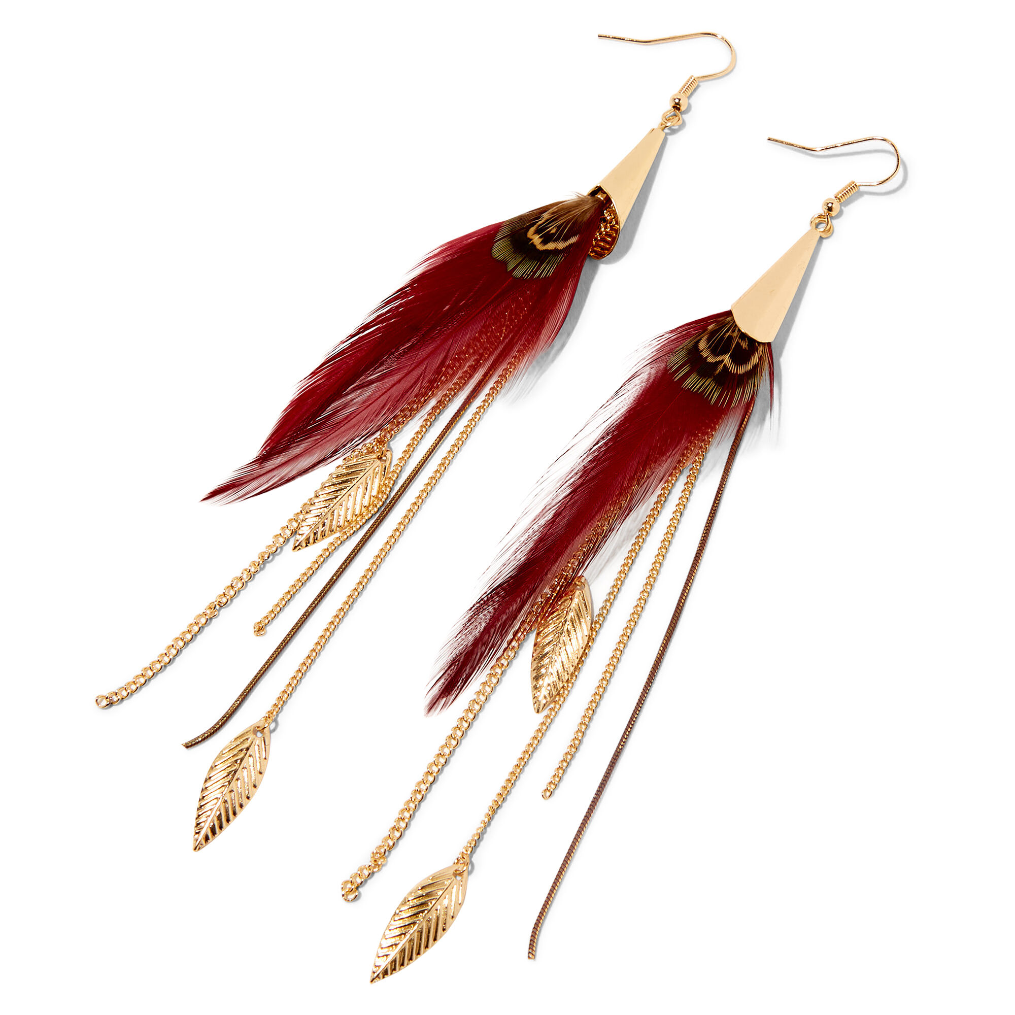 Claire's feather shop earrings