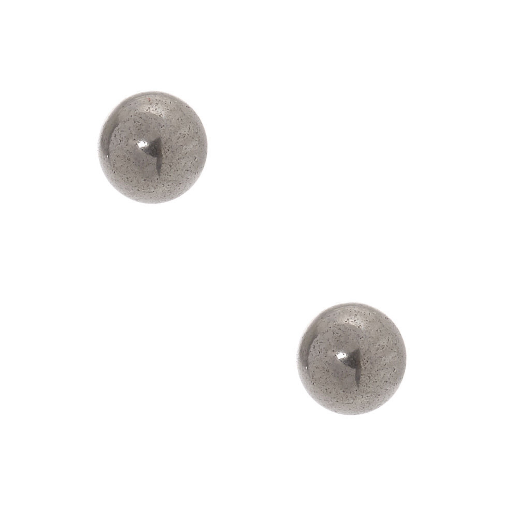 View Claires Titanium 5MM Ball Stud Earrings Silver information