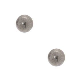 Clous d&#39;oreille boules 5&nbsp;mm en titane argent&eacute; - Collection C Luxe,