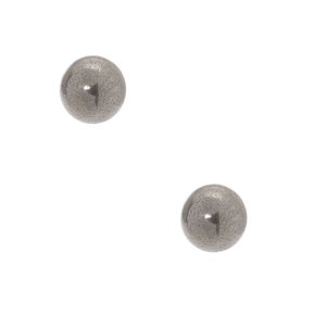 Silver Titanium 5MM Ball Stud Earrings,
