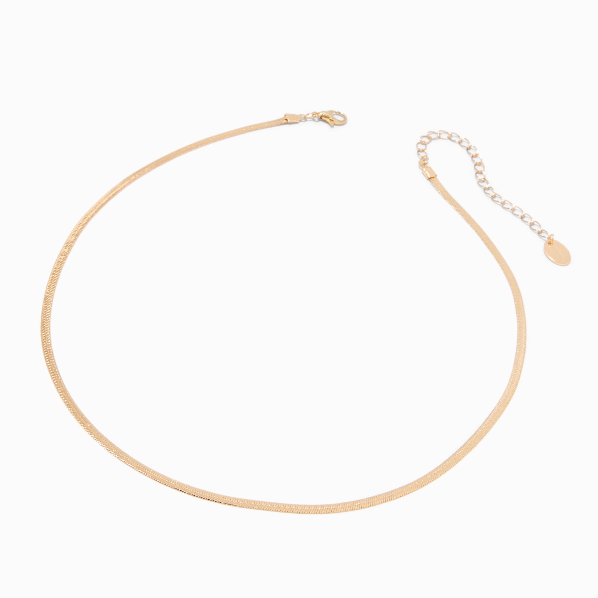 Gold-tone Snake Chain Necklace,