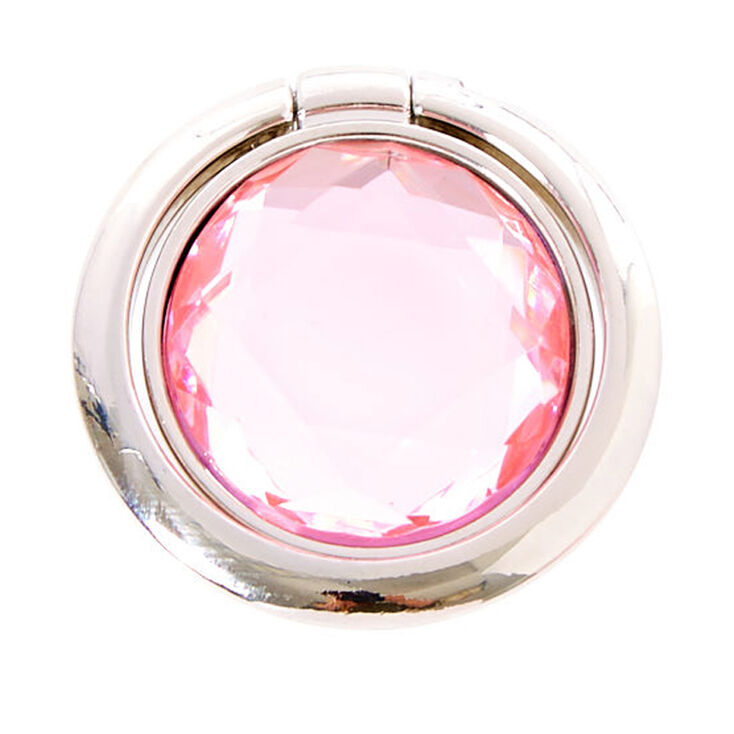 Claire's Support avec anneau couleur argenté - Rose