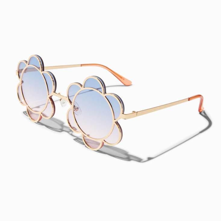 Metal Flower Sunglasses,