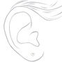 Clous d&#39;oreilles c&oelig;ur couleur argent&eacute;,