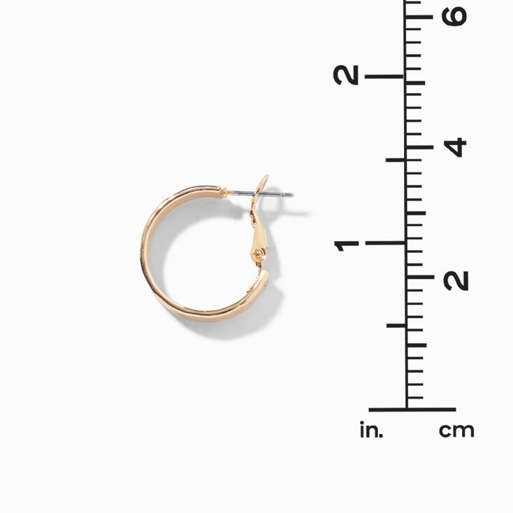 Gold-tone 20mm Flat Hoop Earrings,