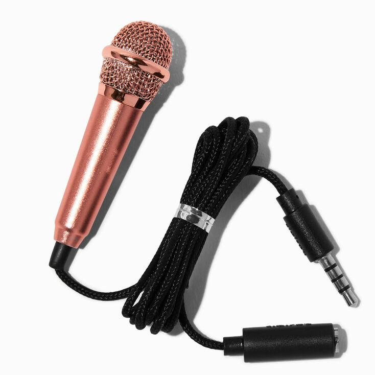 Mini microphone - Couleur dor&eacute; rose,