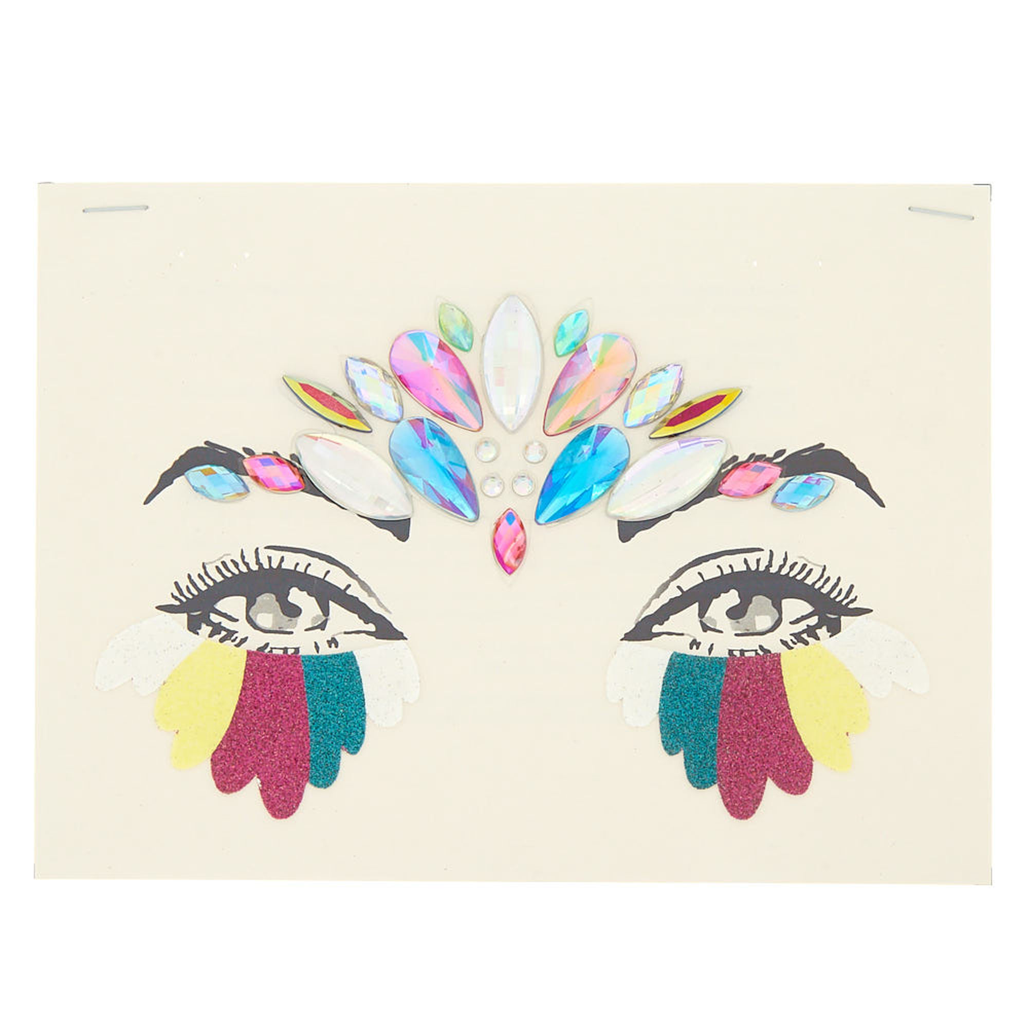Rainbow Glitter Skin Gems Claire s