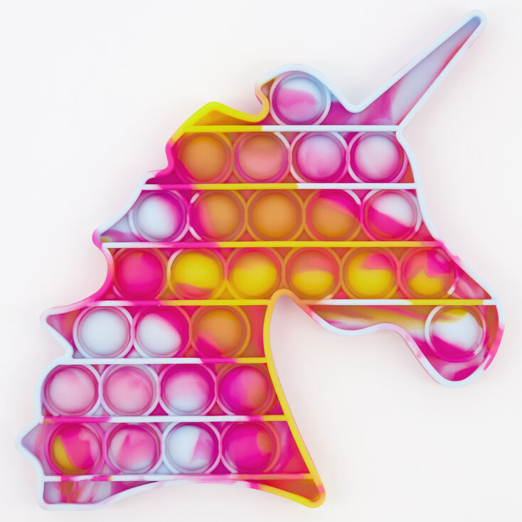 Tie-Dye Unicorn Push Poppers Fidget Toy &ndash; Styles May Vary,