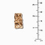 Gold-tone Crumpled Rectangle 1.5&quot; Drop Earrings,
