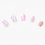 Holographic Bow Stilleto Press On Vegan Faux Nail Set - 24 Pack,