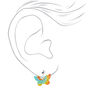Tie-Dye Butterfly Clip-On Stud Earrings,