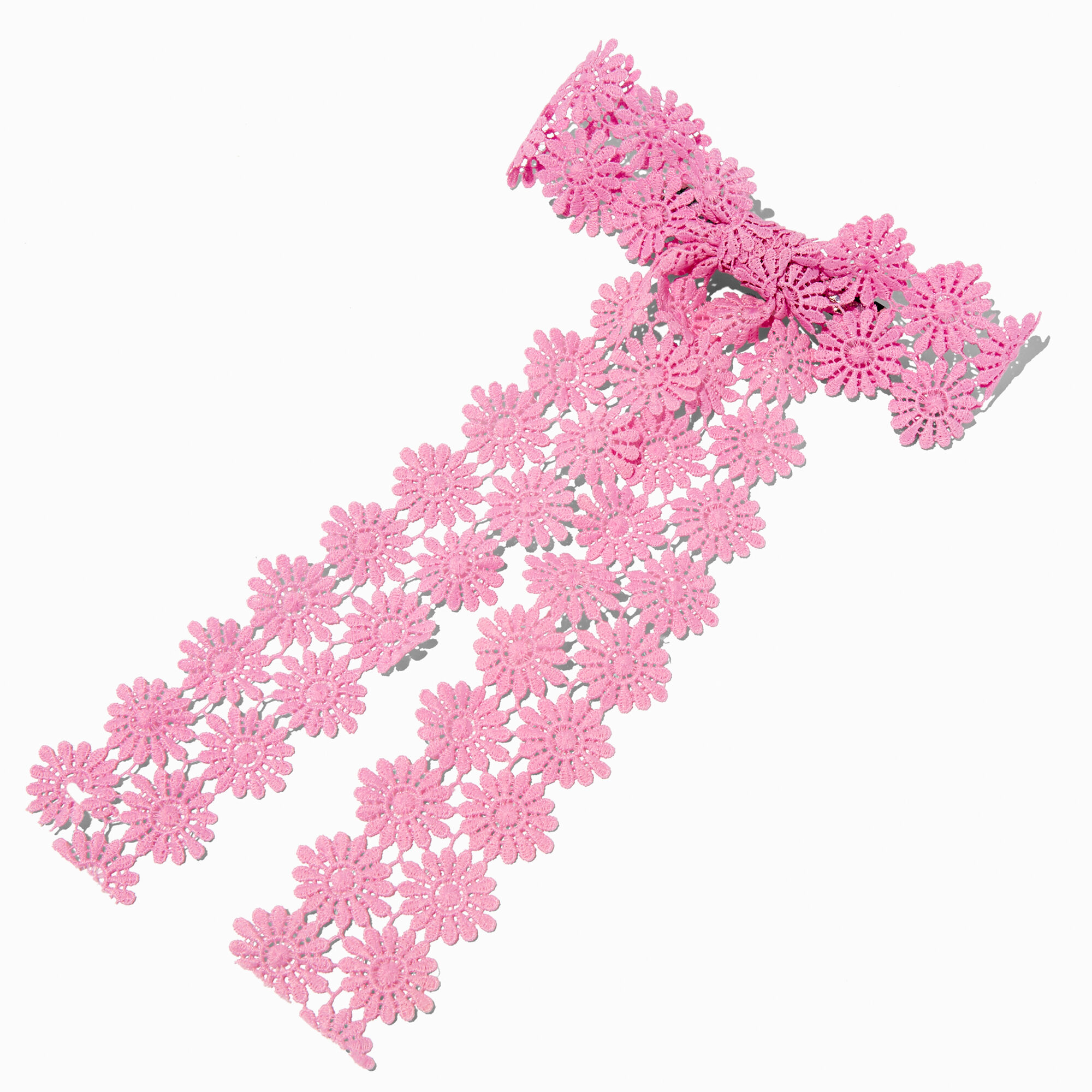 Orchid Crochet Large Hair Bow Clip,