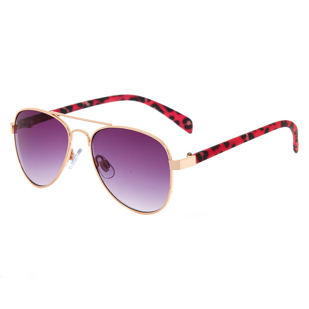Claire's Club Leopard Aviator Sunglasses,