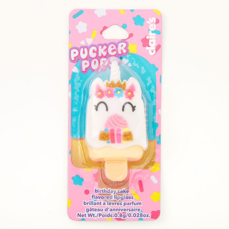 Pucker Pops&reg; Unicorn Cupcake Lip Gloss - Birthday Cake,
