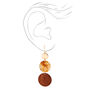 Triple Disc 2&quot; Drop Earrings,