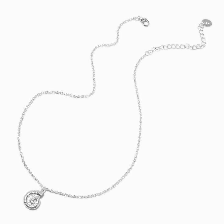 Silver-tone Conch Shell Pendant Necklace,