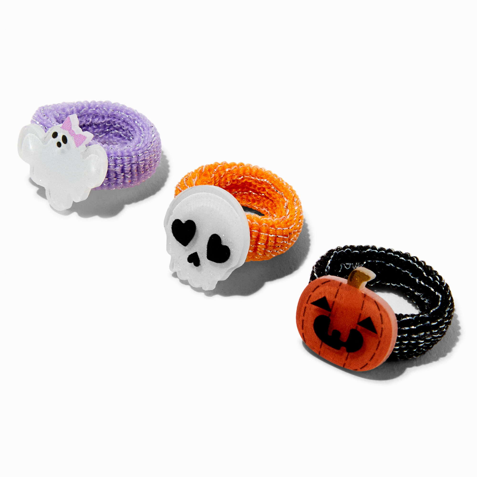 Halloween Icons Rolled Hair Ties - 6 Pack,