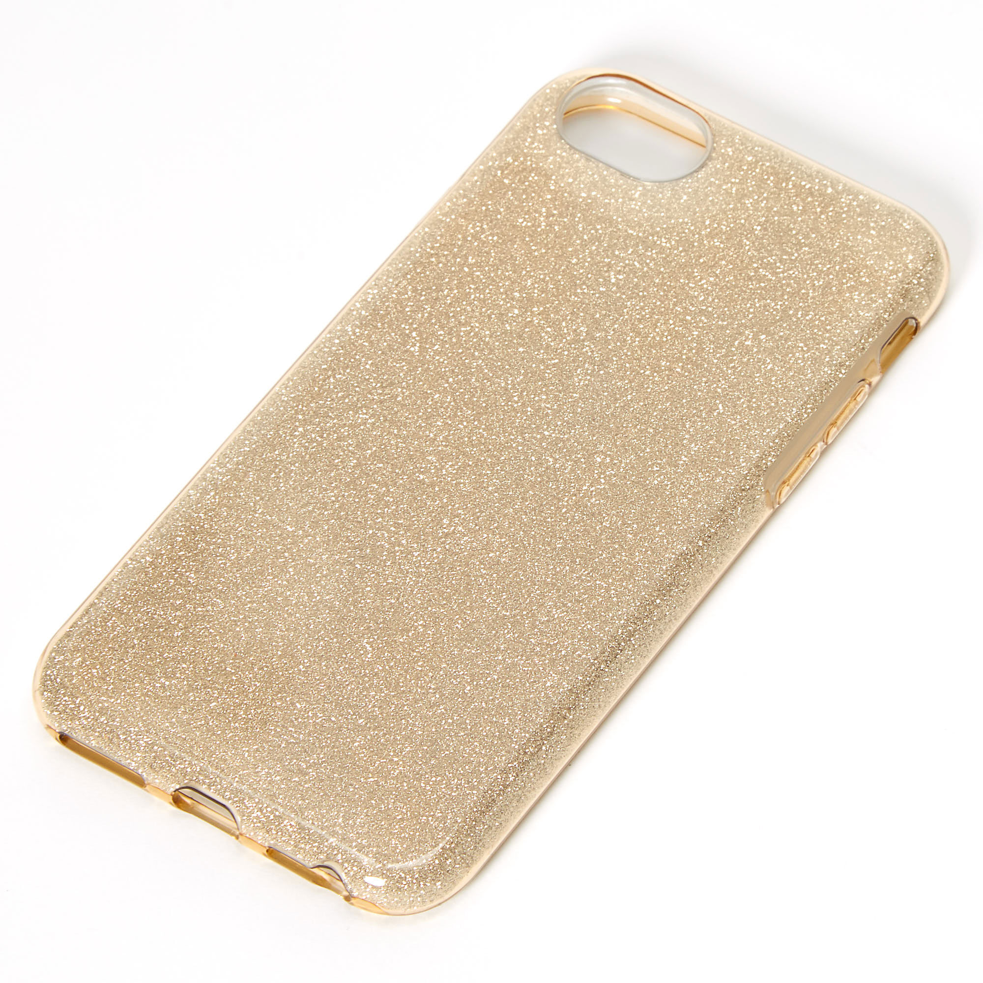 Gold Glitter Protective Phone Case - Fits iPhone 6/7/8/SE,