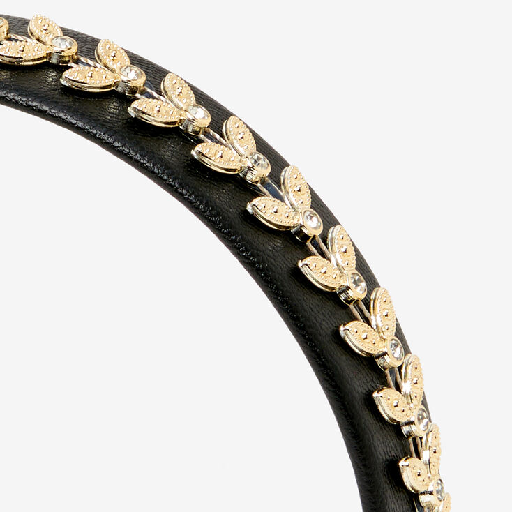 Gold-tone Embellished Flower Headband,